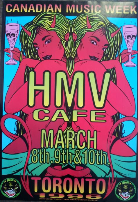 Frank Kozik - 1996 - HMV Cafe Poster