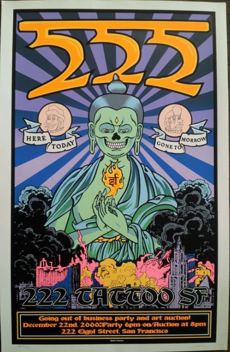 Frank Kozik - 2000 - 222 Tattoo Closing Poster