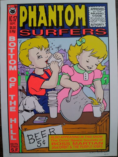 Kozik - 1994 - Phantom Surfers Concert Poster