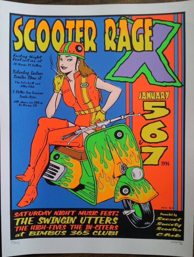 Frank Kozik - 1996 - Scooter Rage X Concert Poster