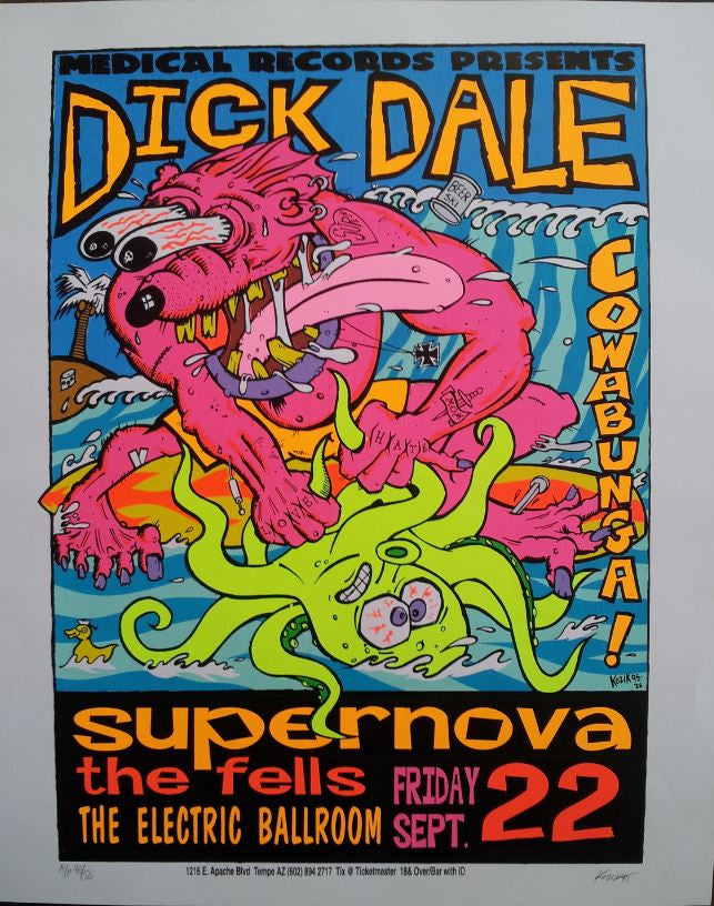 Kozik - 1995 - Dick Dale Concert Poster