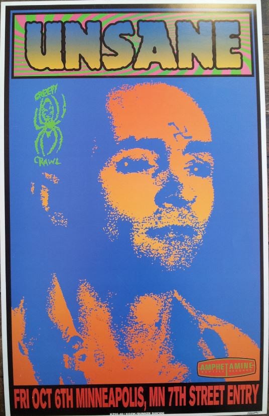 Frank Kozik - 1995 - Unsane Concert Poster