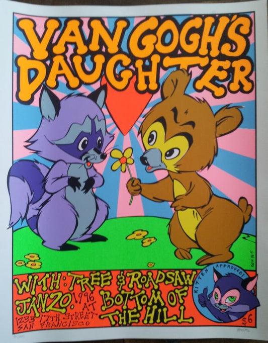 Frank Kozik - 1996 - Van Gogh's Daughter Concert Poster