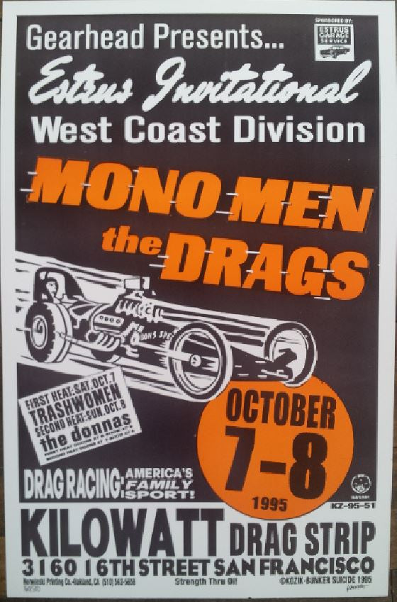 Frank Kozik - 1995 - Mono Men Estrus Invitational Concert Poster