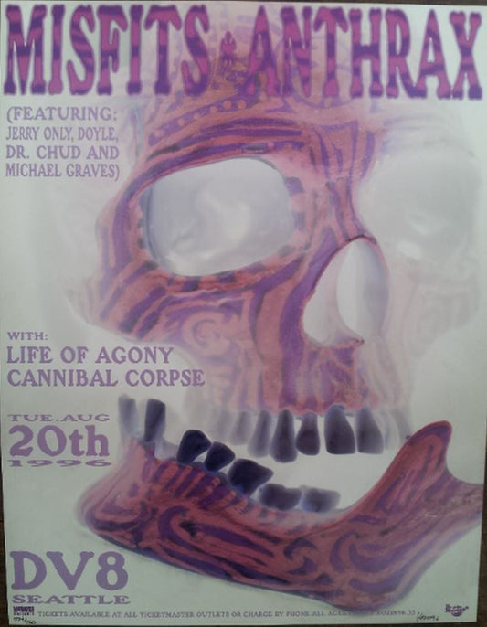 Frank Kozik - 1996 - Misfits Concert Poster