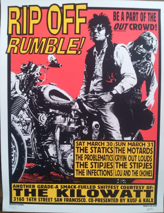 Frank Kozik -1996 - Rip Off Rumble Poster