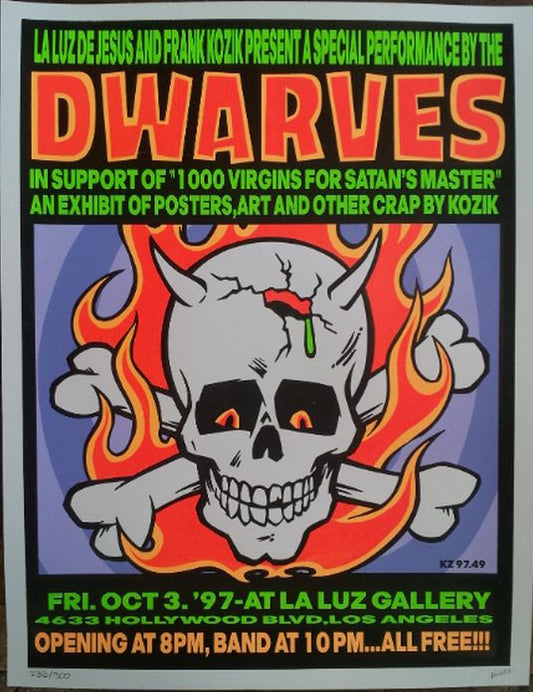 Frank Kozik -1997 - Dwarves Concert Poster