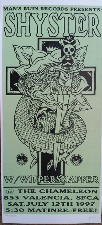 Frank Kozik - 1997 - Shyster Concert Poster