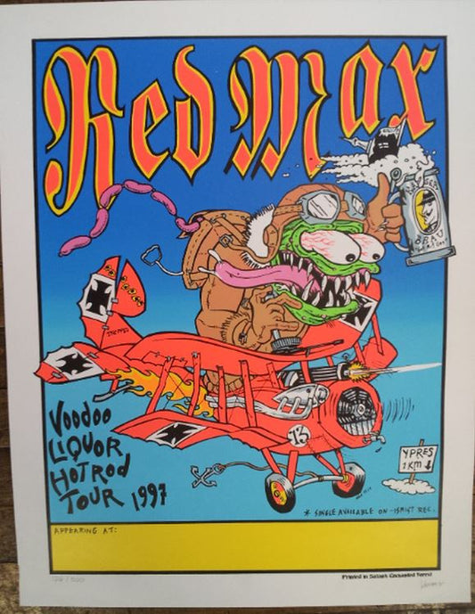 Frank Kozik - 1997 - Red Max Tour Poster