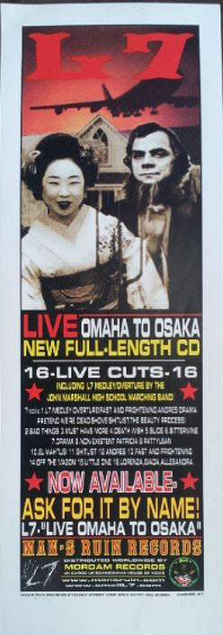 Frank Kozik - 1998 - L7 Omaha to Osaka Promo Poster
