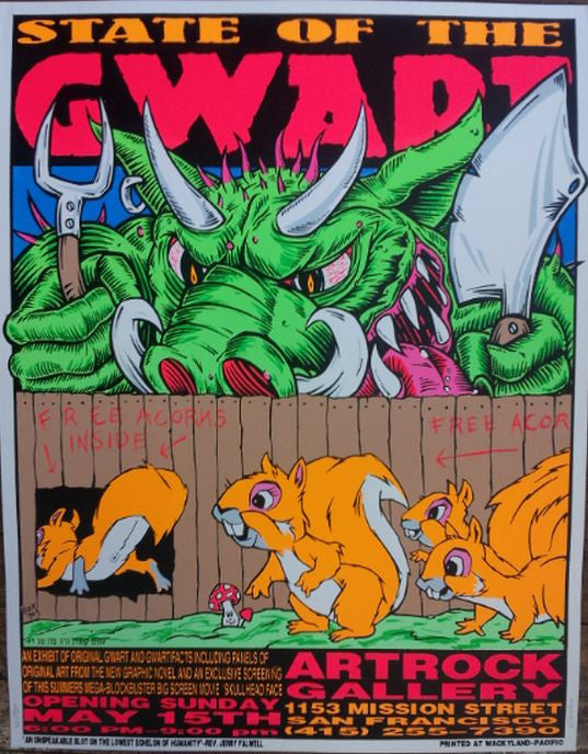 Frank Kozik - KZ9409 - State of the Gwart San Francisco '94 (Signed/Numbered)