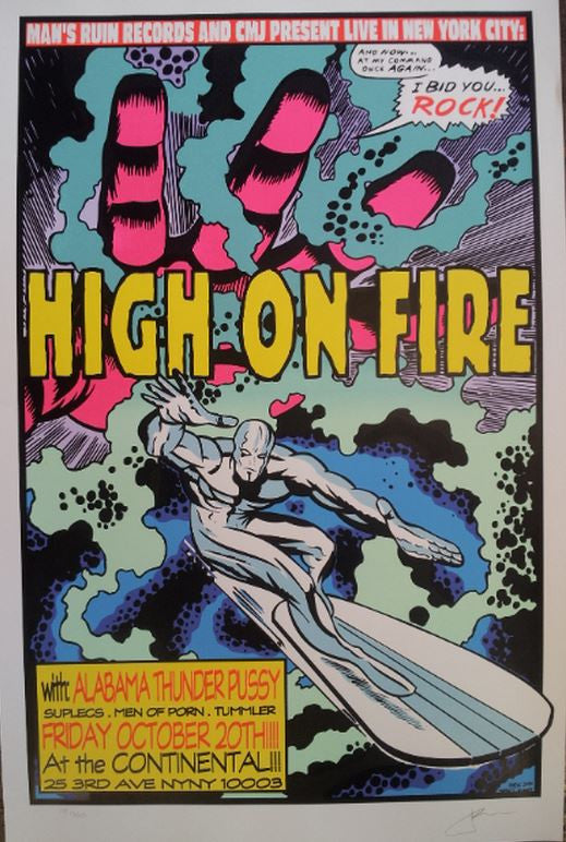 Frank Kozik - 2000 - High on Fire New York City Concert Poster