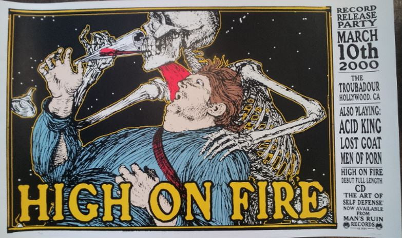 Frank Kozik - 2000 - High on Fire Los Angeles Concert Poster