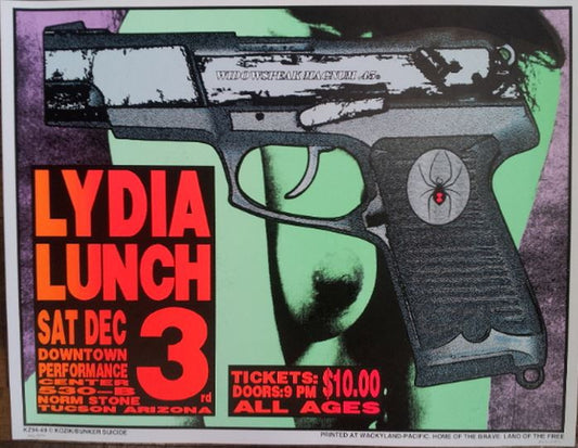 Frank Kozik - KZ9449 - Lydia Lunch Tucson '94 (Signed/Numbered)