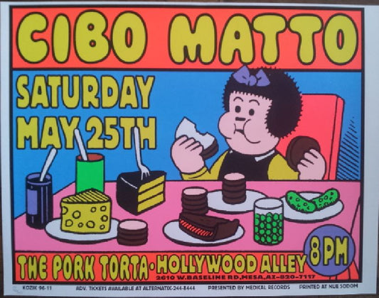 Frank Kozik - 1996 - Cibo Matto Concert Poster