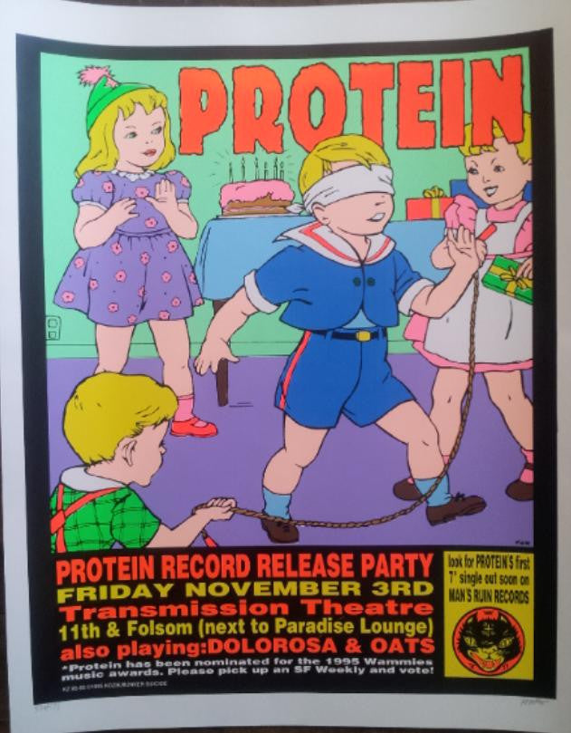 Frank Kozik -1995 - Protein Concert Poster