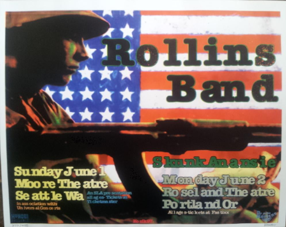 Frank Kozik - 1997 - Rollins Band Concert Poster