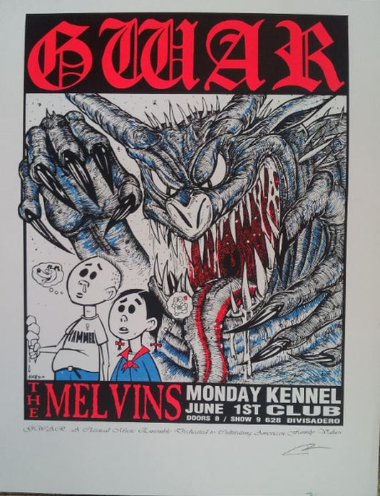 Frank Kozik - KZ9222 - Gwar San Francisco '92 (Signed) *VARIANT*