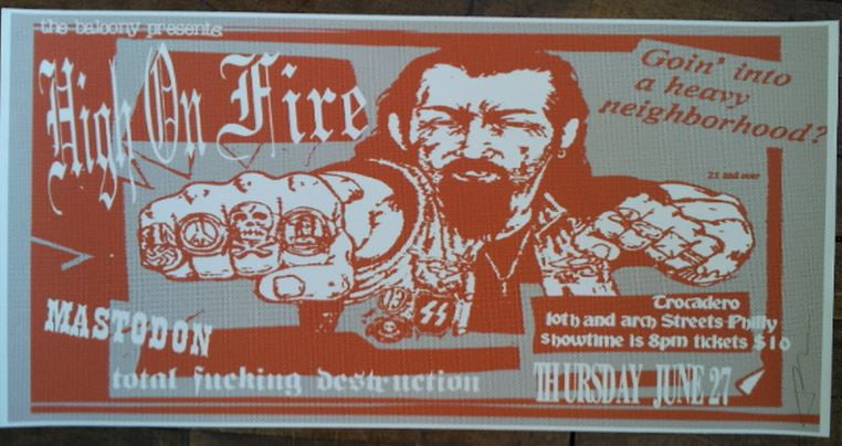 Frank Kozik - 2002 - High on Fire Philadelphia Concert Poster