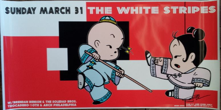 Frank Kozik - 2002 - White Stripes Concert Poster