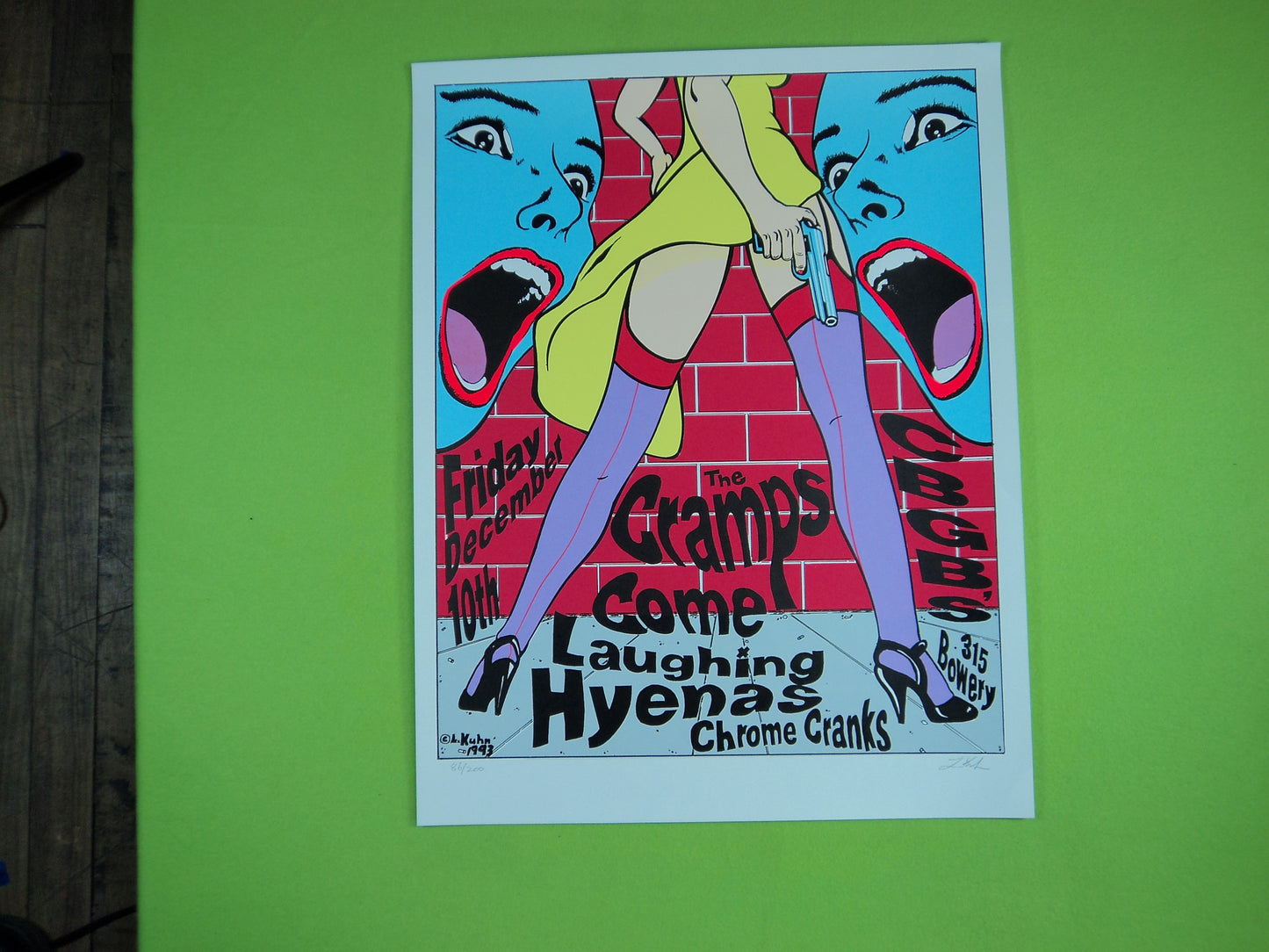 Lindsey Kuhn - 1993 - The Cramps Concert Poster