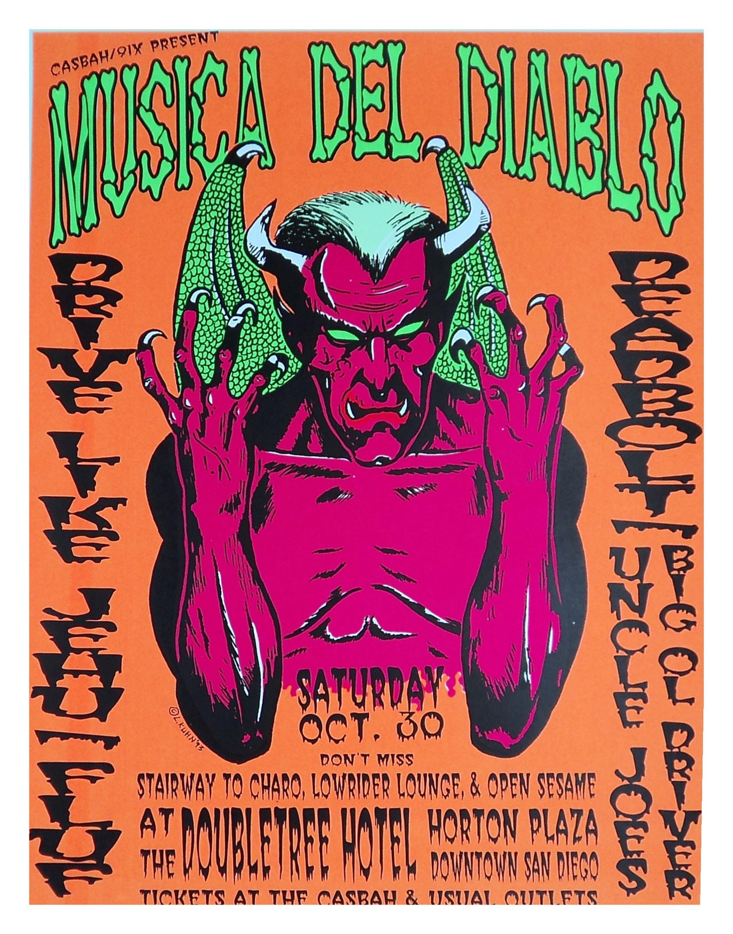 Lindsey Kuhn - 1993 - Musica Del Diablo Concert Poster