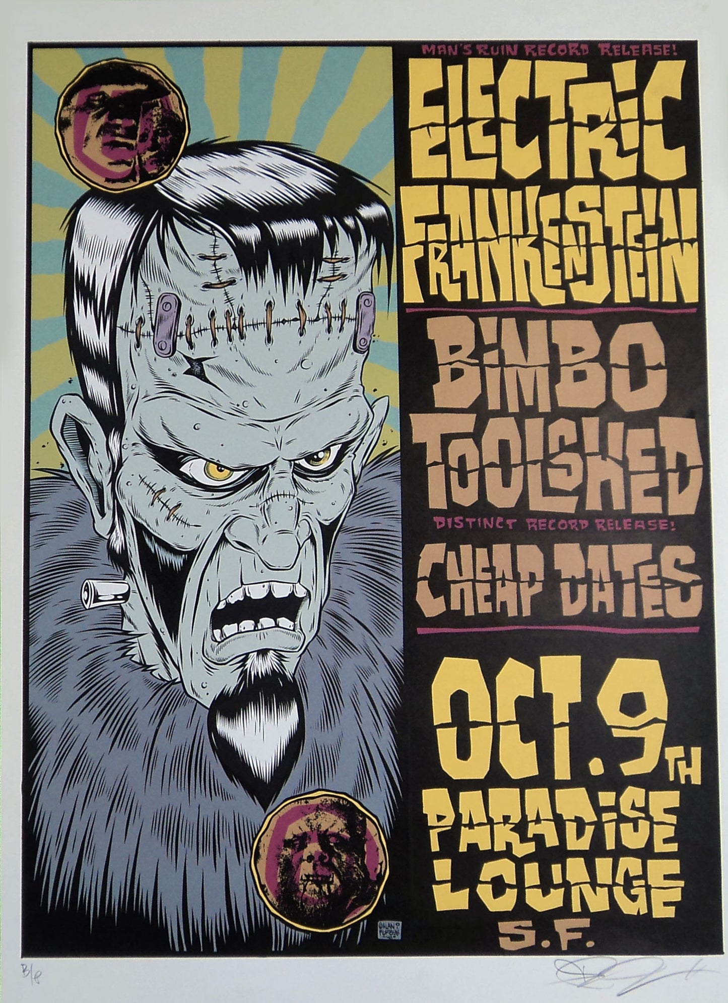 Alan Forbes - 1999 - Electric Frankenstein Concert Poster