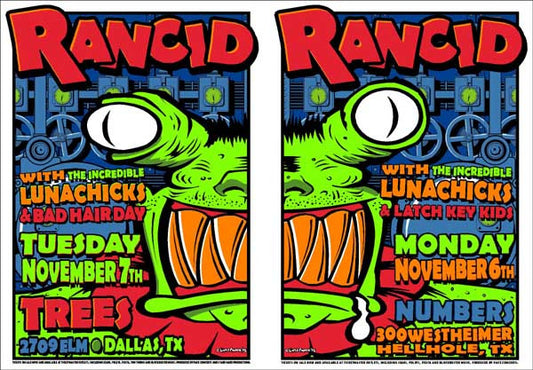 Uncle Charlie - 1995 - Rancid Concert Poster (Uncut)
