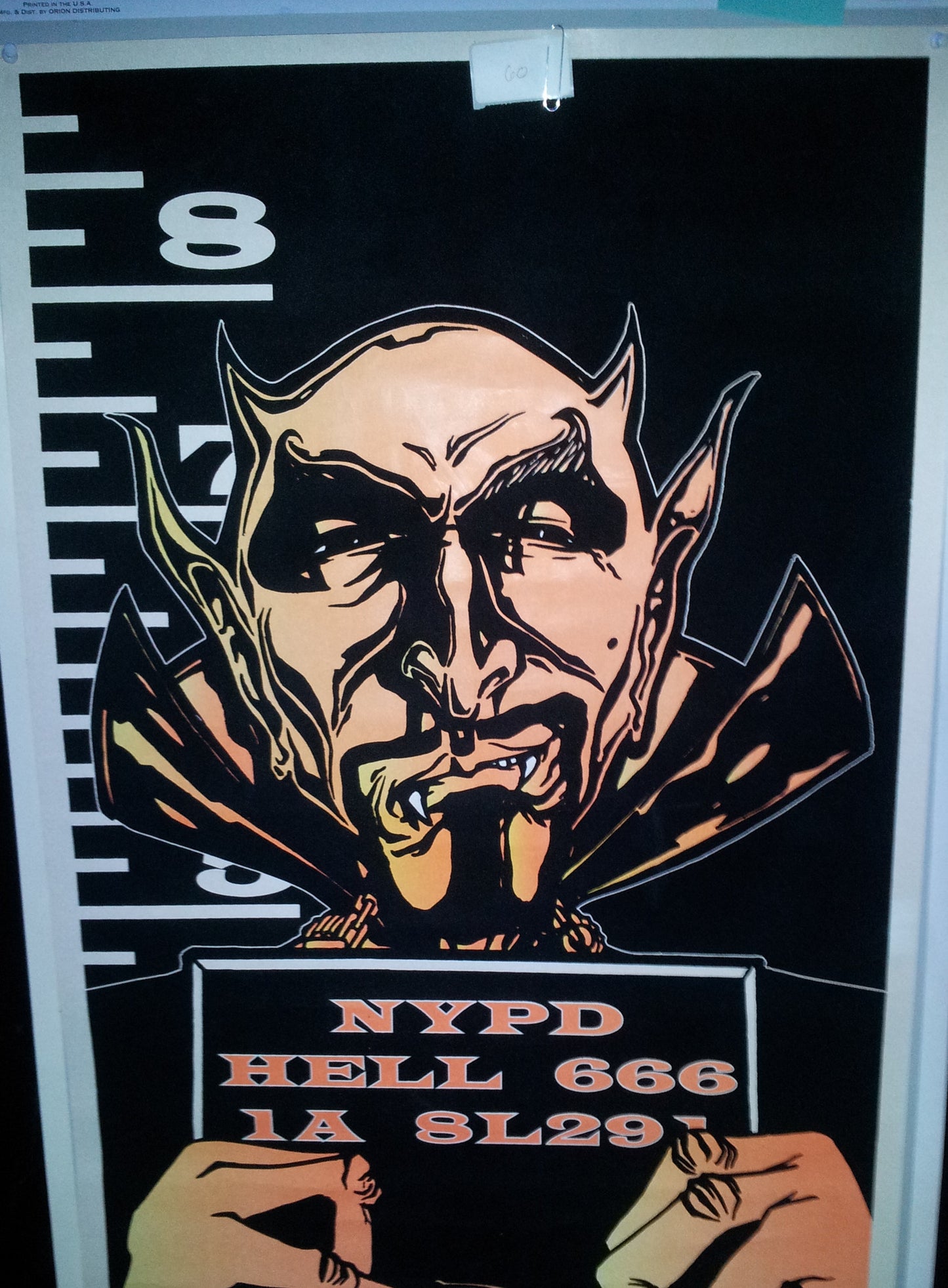 Felt Black Light Poster - 1996 - Devil Mugshot