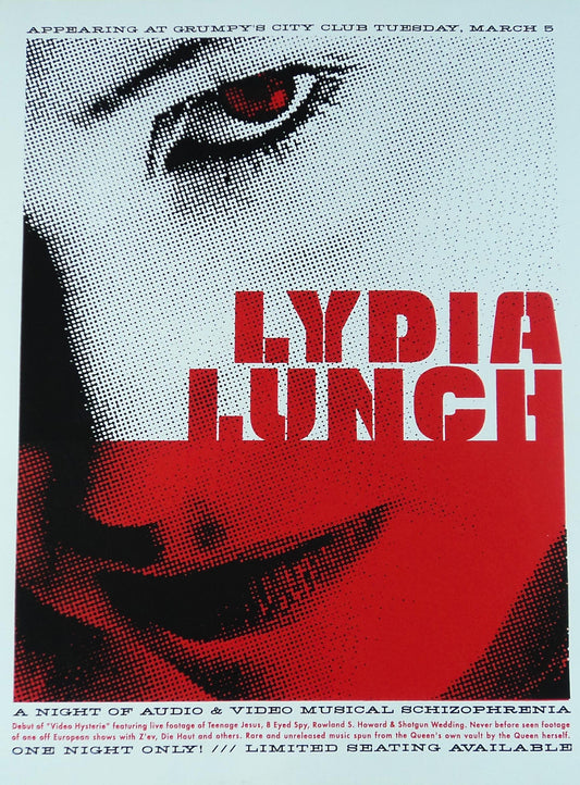Aesthetic Apparatus - 2002 - Lydia Lunch Concert Poster