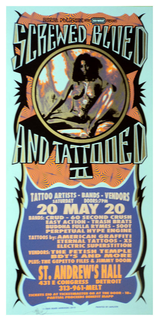 Mark Arminski - 2000 - Screwed Blued and Tattooed Concert Poster