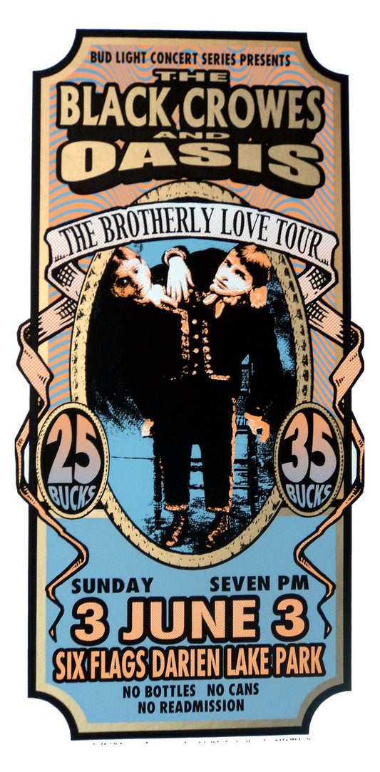 Mark Arminski - 2001 - Black Crowes Oasis Concert Poster