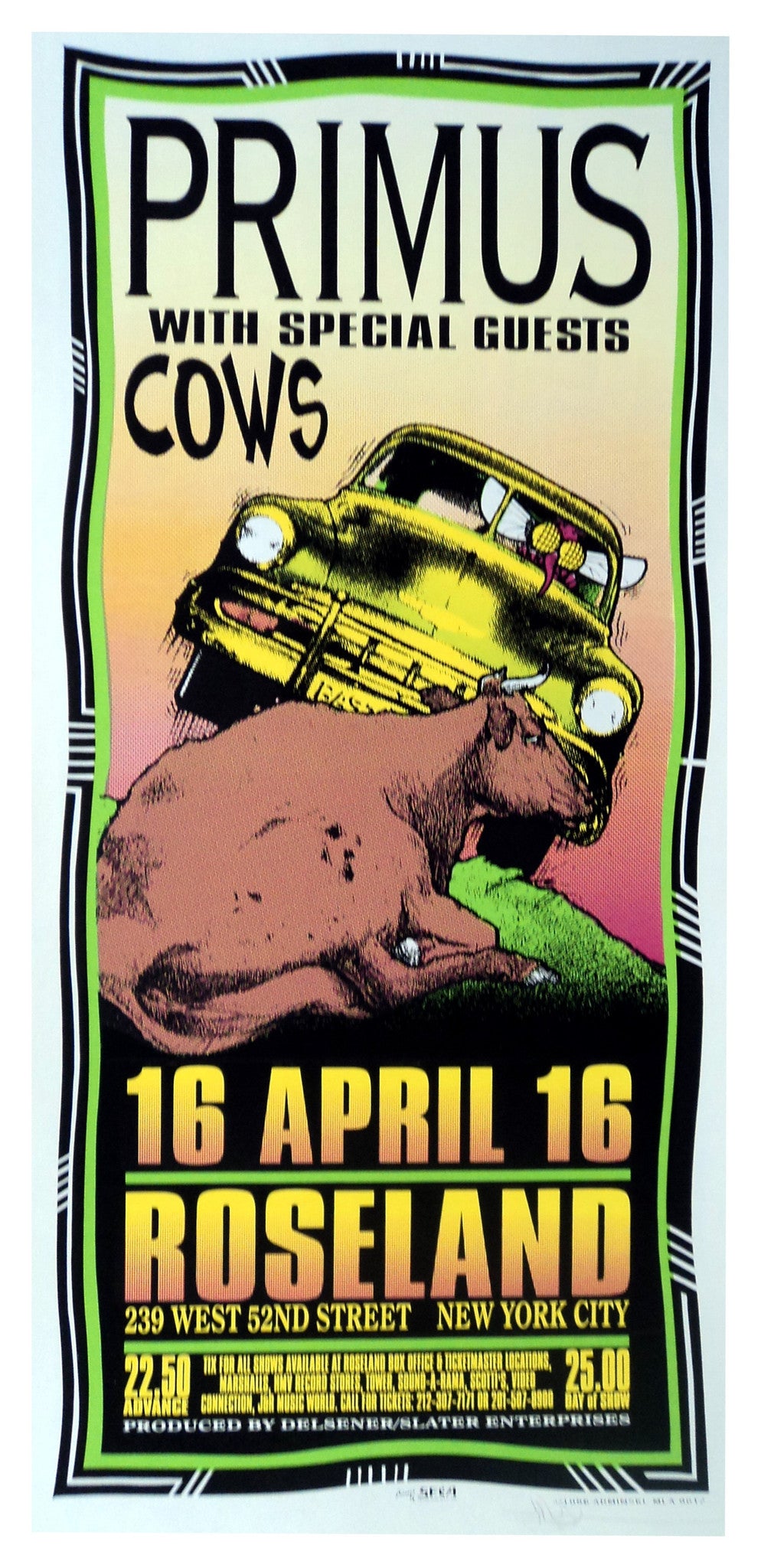 Mark Arminski - 1996 - Primus/Cows Concert Poster