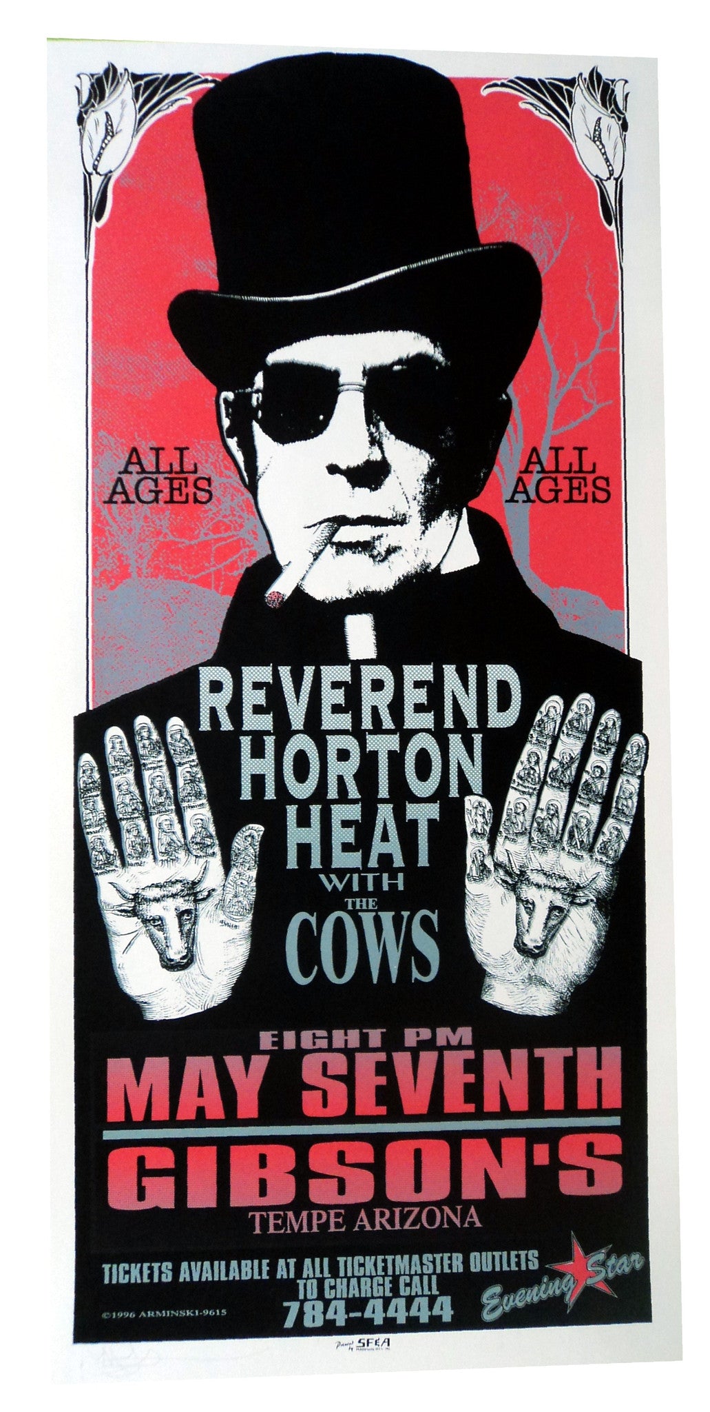 Mark Arminski - 1996 - Rev Horton Heat Concert Poster