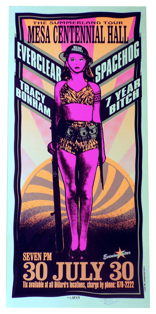 Mark Arminski - 1996 - Everclear / Spacehog Concert Poster