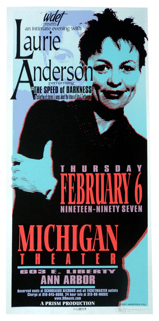 Mark Arminski - 1997 - Laurie Anderson Concert Poster