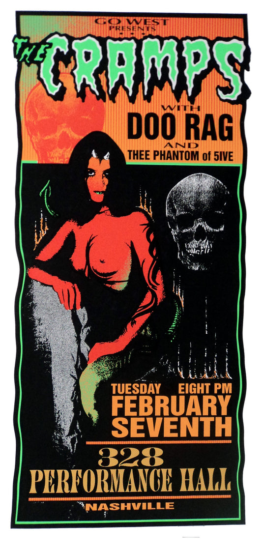 Mark Arminski - 1995 - Cramps / Doo Rag Concert Poster