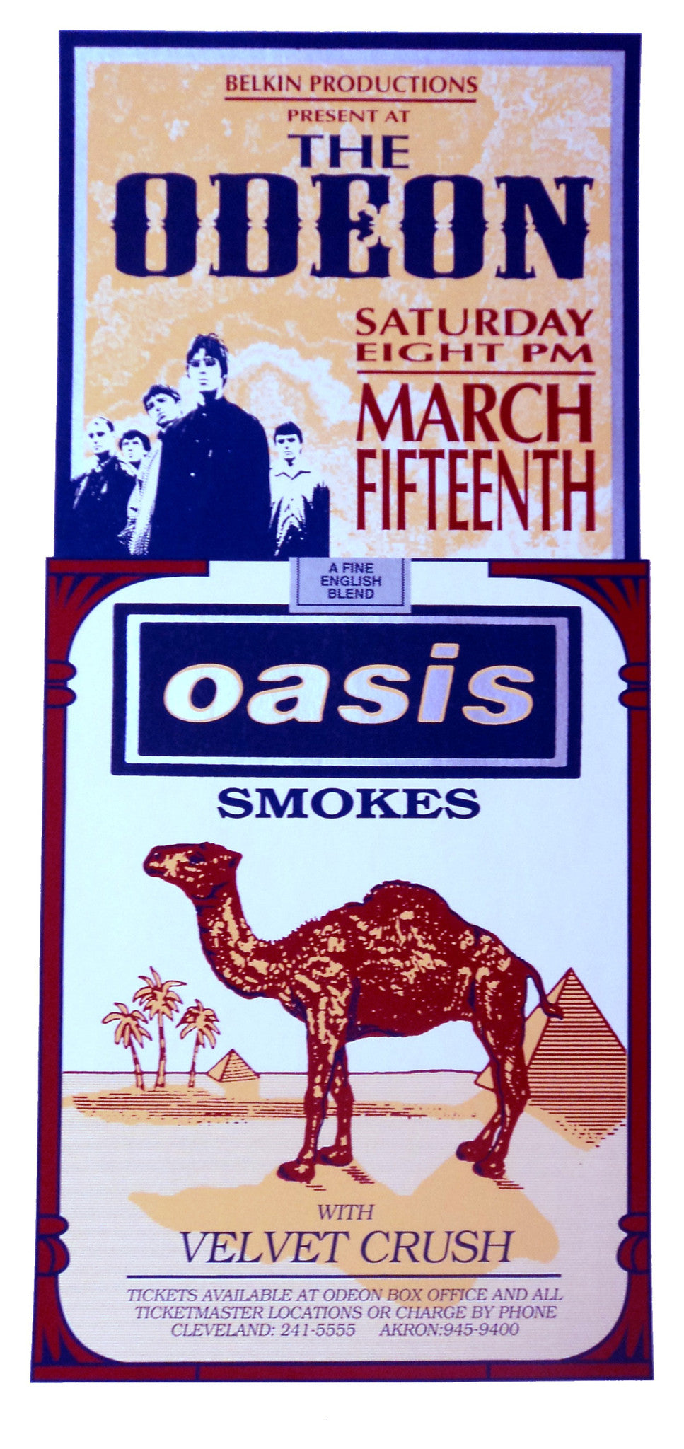 Mark Arminski - 1995 - Oasis Concert Poster