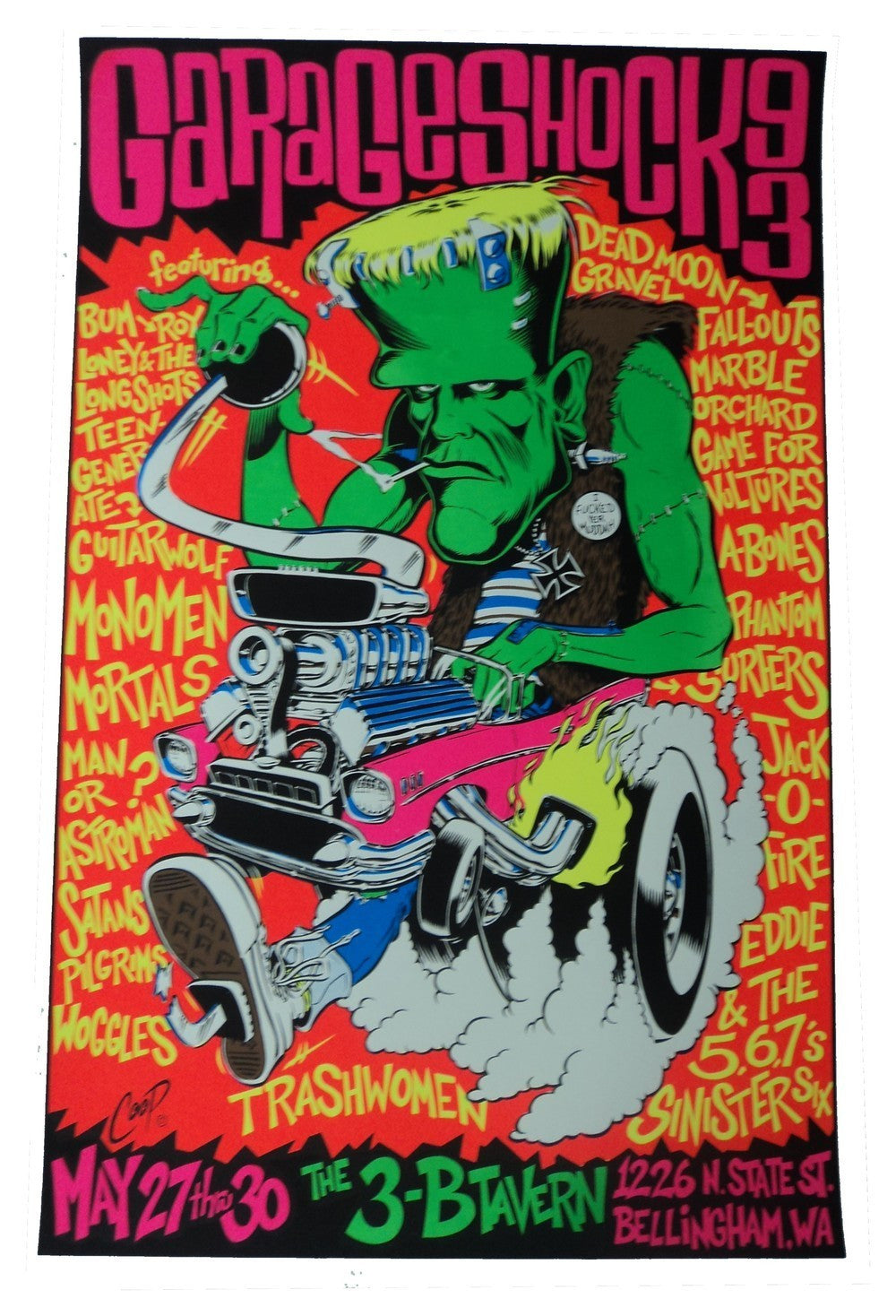 Coop - 1993 - Garage Shock Concert Poster