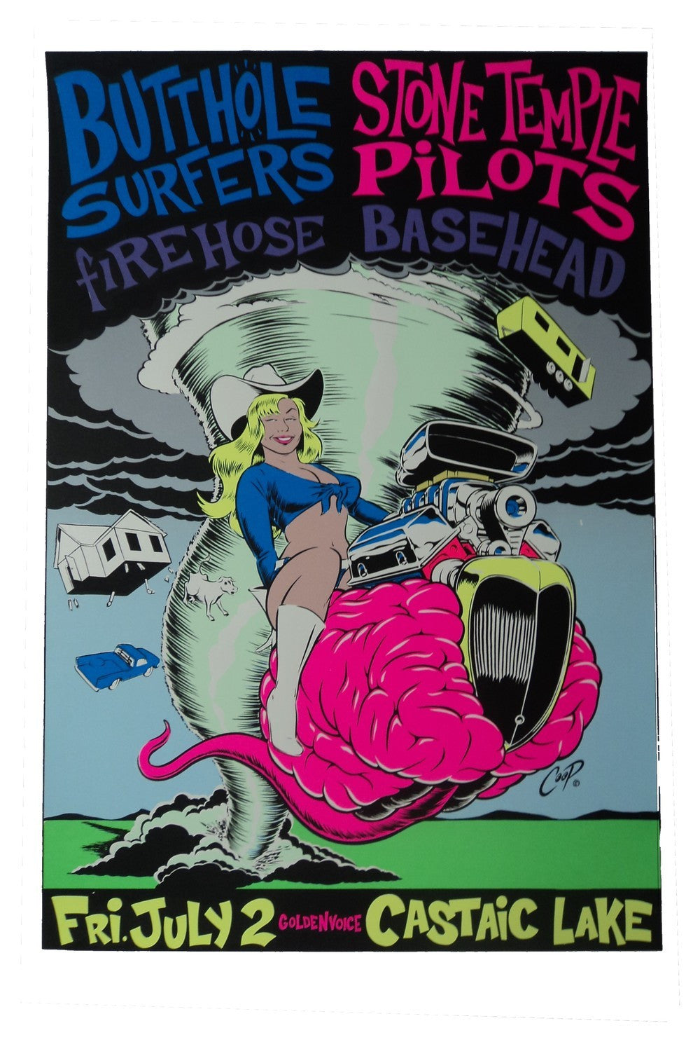 Coop - 1993 - Butthole Surfers / Stone Temple Pilots Concert Poster
