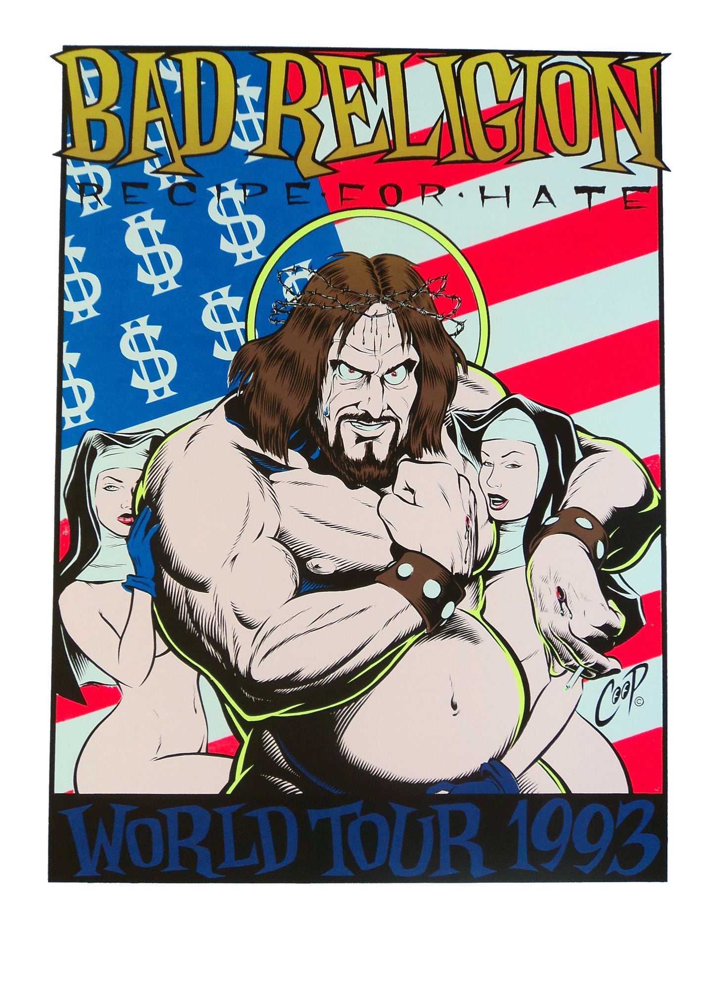 Coop - 1993 - Bad Religion Concert Poster