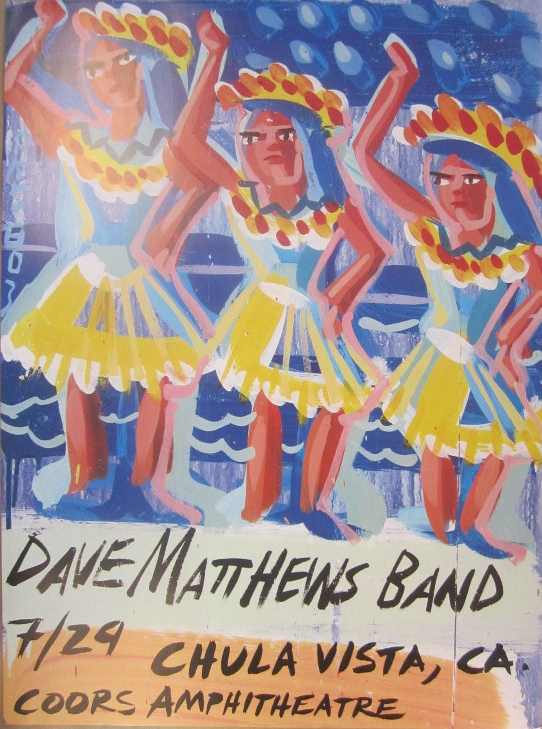 Steve Keene - 2003 - Dave Matthews Band Chula Vista California Concert Poster