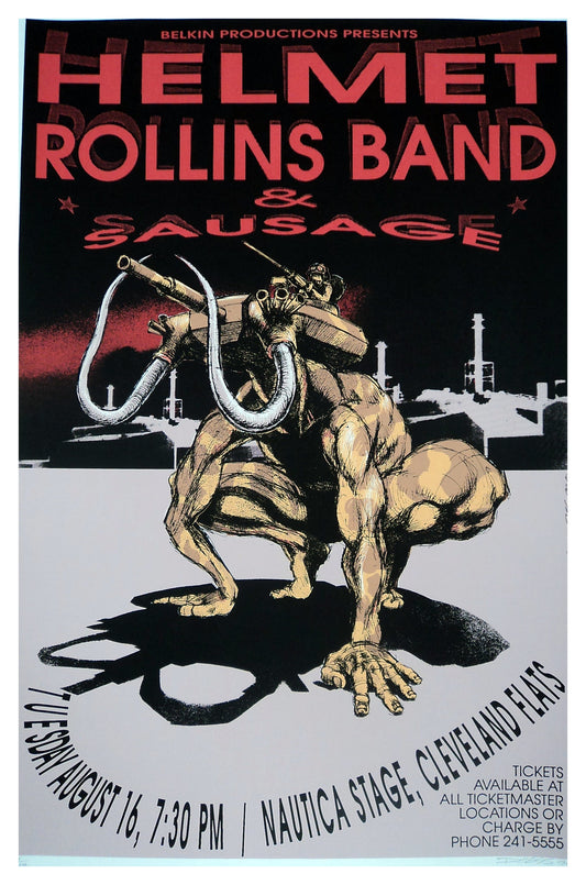 Derek Hess - 1994 - Helmet/Rollins Band Poster