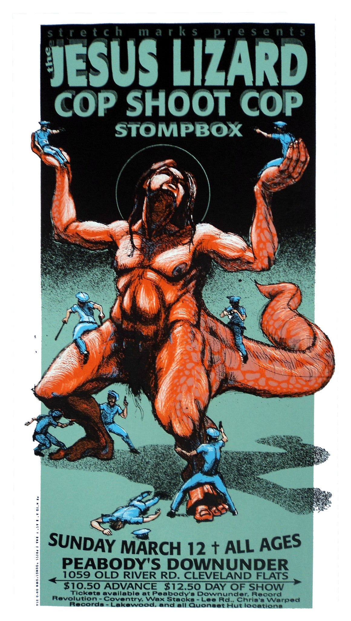Derek Hess - 1995 - Jesus Lizard Poster