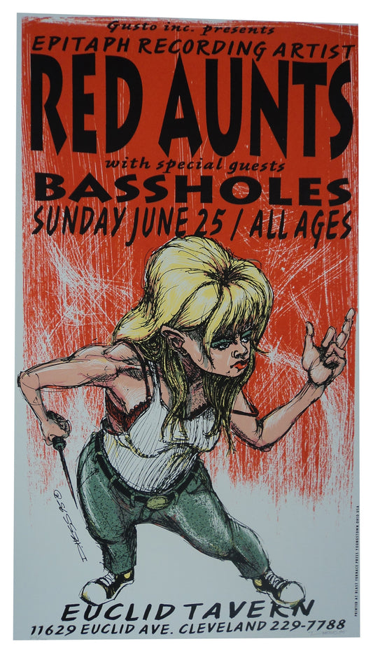 Derek Hess - 1995 - Red Aunts Poster