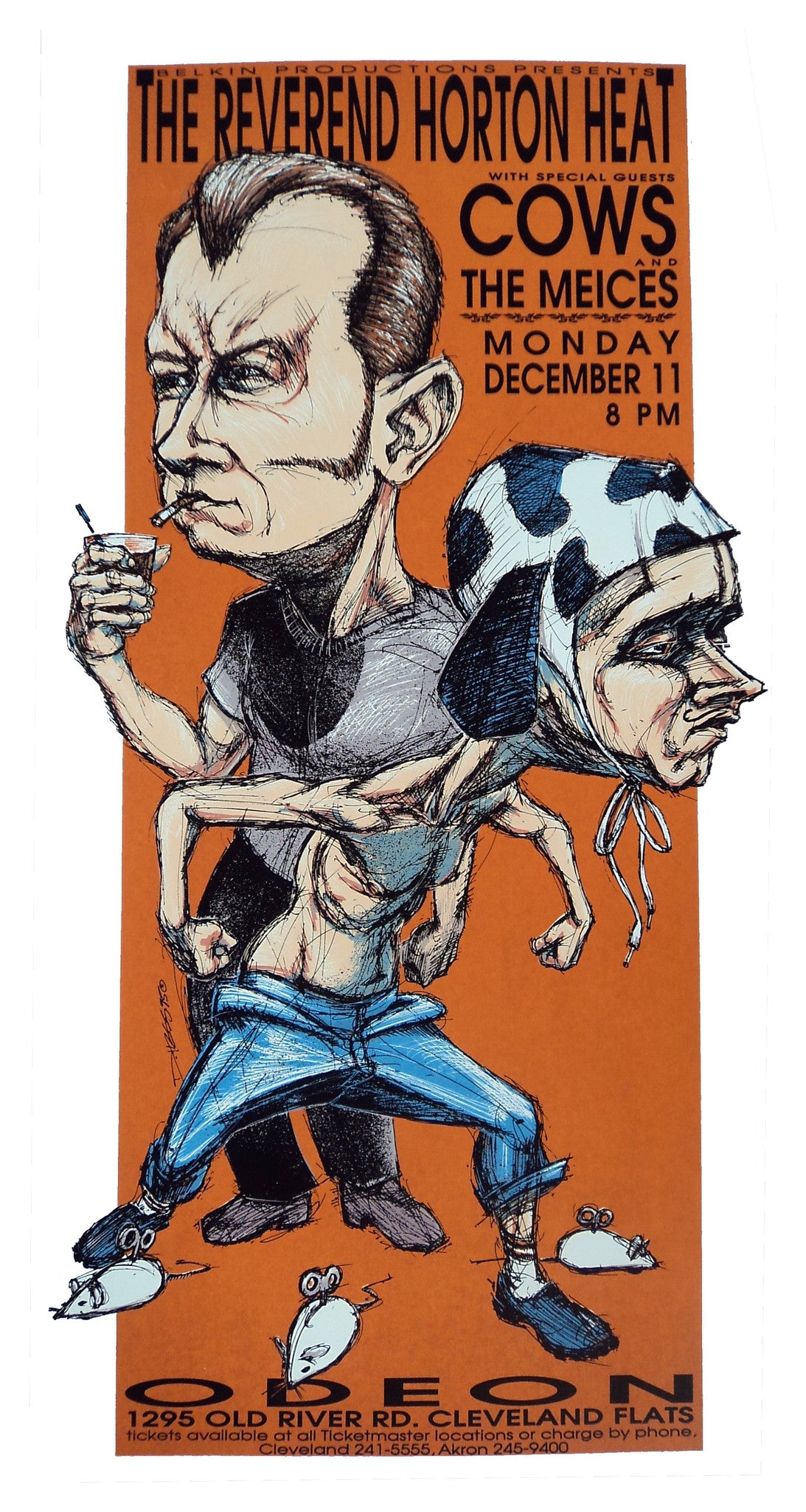 Derek Hess - 1995 - Rev Horton Heat Poster