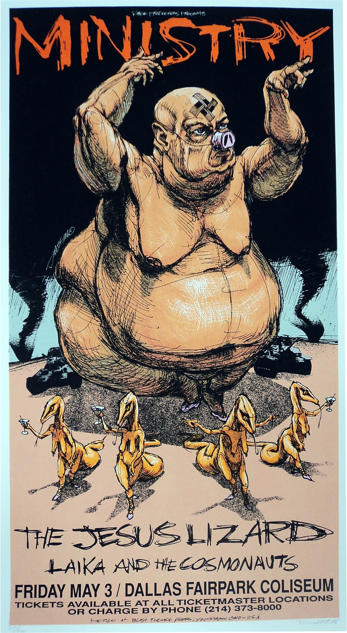 Derek Hess - 1996 - Ministry Poster