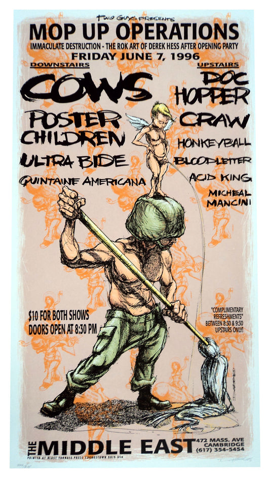 Derek Hess - 1996 -Cows/Poster Children Poster
