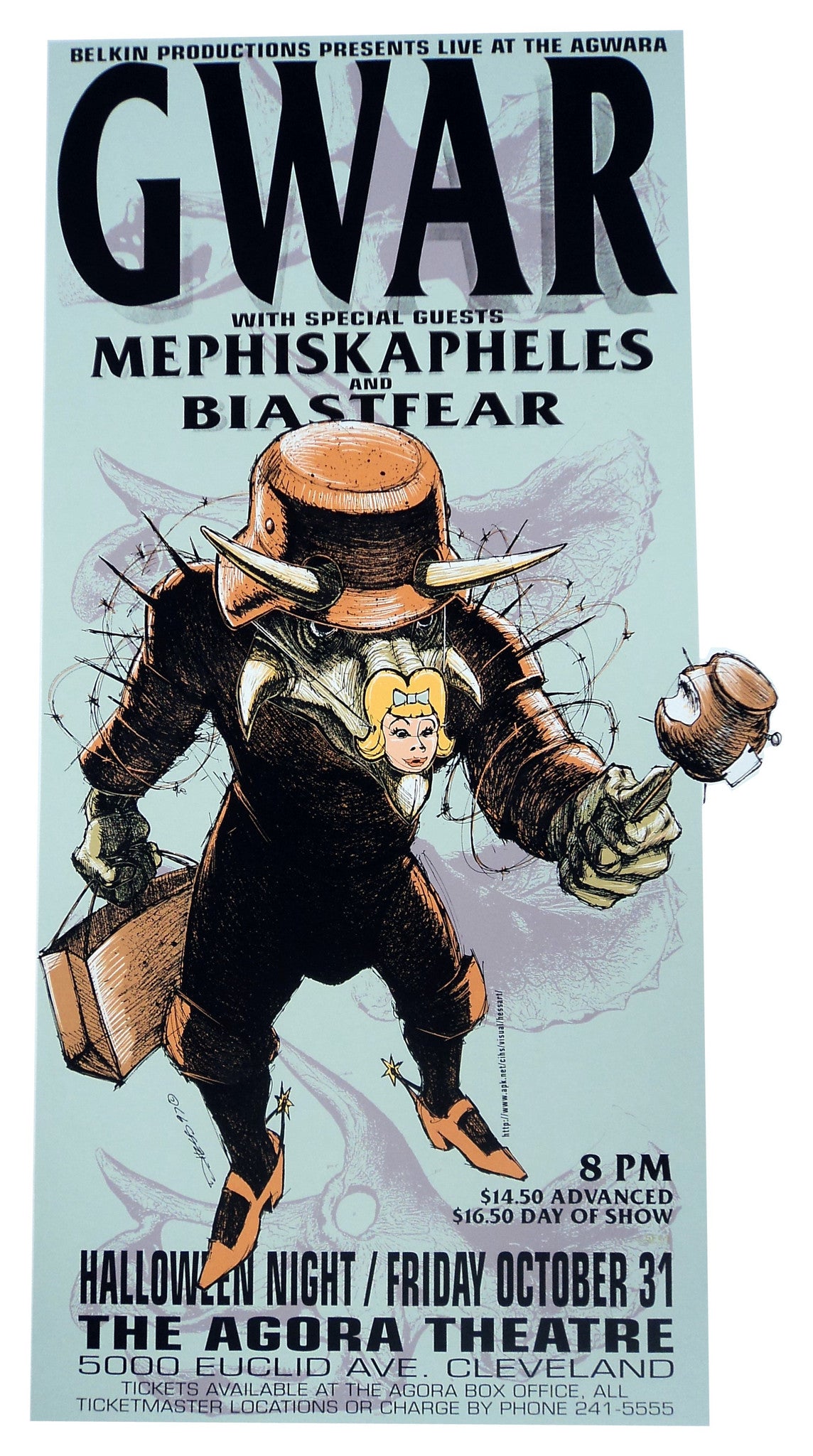 Derek Hess - 1997 - Gwar Mephiskapheles Blastfear Poster