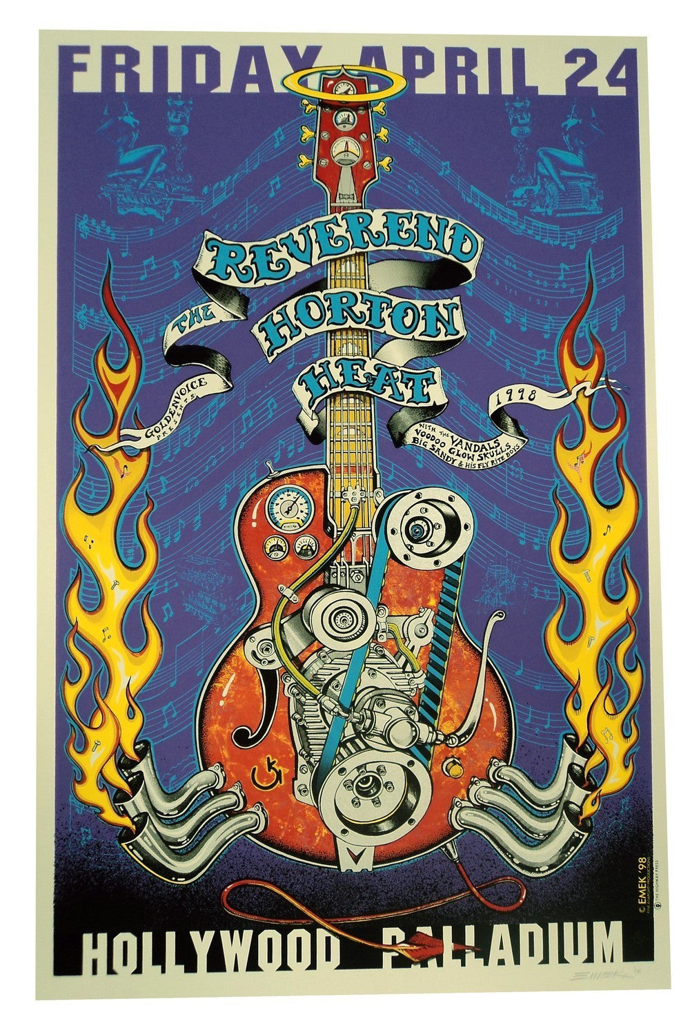 Emek - 1998 - Rev. Horton Heat Concert Poster
